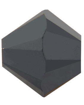 5301/5328 - 7mm Swarovski Bicone Crystal Bead - Jet Hematite 2X 5301/5328 - 7mm Swarovski Bicone Crystal Bead - Jet Hematite 2X