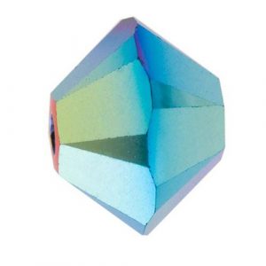 5301/5328 - 3mm Swarovski Bicone Crystal Bead - Jet AB 2X 5301/5328 - 3mm Swarovski Bicone Crystal Bead - Jet AB 2X