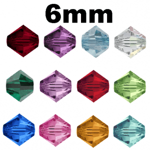 5301/5328 - 6mm Swarovski Birth-month Colors - 12 Dz. Pack 5301/5328 - 6mm Swarovski Birth-month Colors - 12 Dz. Pack