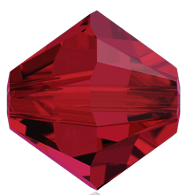 5301/5328 - 2.5mm Swarovski Bicone Crystal Bead - Scarlet 5301/5328 - 2.5mm Swarovski Bicone Crystal Bead - Scarlet