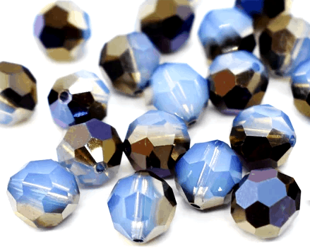 5000 - 6mm Swarovski Round Crystal Bead - White Opal Sky Blue 5000 - 6mm Swarovski Round Crystal Bead - White Opal Sky Blue