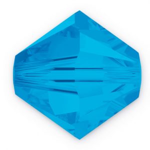 5301/5328 - 8mm Swarovski Bicone Crystal Bead - Caribbean Blue Opal 5301/5328 - 8mm Swarovski Bicone Crystal Bead - Caribbean Blue Opal