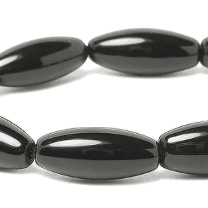 9258 - 5x13mm Black Onyx Oval Rice Bead - 16" Strand 9258 - 5x13mm Black Onyx Oval Rice Bead - 16" Strand