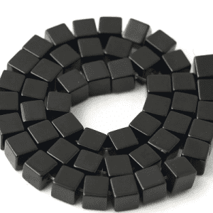 9264 - 4x4mm Black Onyx Cube Gemstone Bead - 16" Strand 9264 - 4x4mm Black Onyx Cube Gemstone Bead - 16" Strand