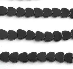 9262 - 5x6mm Black Onyx Heart Bead - 16" Strand 9262 - 5x6mm Black Onyx Heart Bead - 16" Strand
