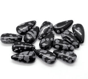 9267 - 7x15mm Snow Flack Tear Drop Bead - 14" Strand 9267 - 7x15mm Snow Flack Tear Drop Bead - 14" Strand