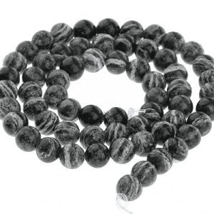 9271 - 6mm Green Zebra Jasper Bead - 16" Strand 9271 - 6mm Green Zebra Jasper Bead - 16" Strand