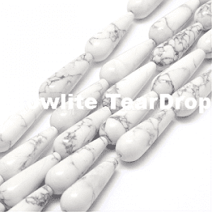 9272 - 16x7mm Howlite Tear Drop Bead - 14" Strand 9272 - 16x7mm Howlite Tear Drop Bead - 14" Strand