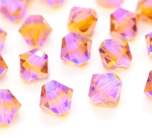 5301/5328 - 4mm Swarovski Bicone Bead - Topaz AB 2X 5301/5328 - 4mm Swarovski Bicone Bead - Topaz AB 2X