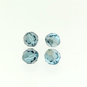 5000 - 6mm Swarovski Round Crystal Bead - Aquamarine Satin