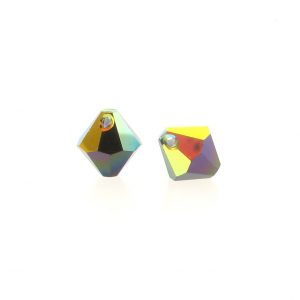 #6301 - 8mm Swarovski Top Hole Bicone Pendant- Jet AB #6301 - 8mm Swarovski Top Hole Bicone Pendant- Jet AB