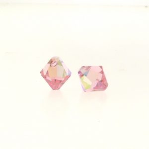 #6301 - 8mm Swarovski Top Hole Bicone Pendant- Light Rose AB #6301 - 8mm Swarovski Top Hole Bicone Pendant- Light Rose AB