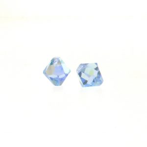 #6301 - 8mm Swarovski Top Hole Bicone Pendant- Light Sapphire AB #6301 - 8mm Swarovski Top Hole Bicone Pendant- Light Sapphire AB