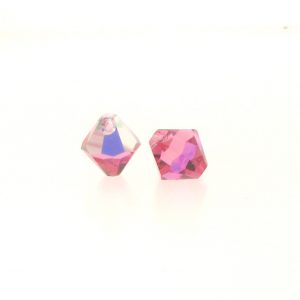 #6301 - 8mm Swarovski Top Hole Bicone Pendant- Rose AB #6301 - 8mm Swarovski Top Hole Bicone Pendant- Rose AB