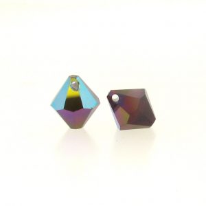 #6301 - 8mm Swarovski Top Hole Bicone Pendant- Siam AB #6301 - 8mm Swarovski Top Hole Bicone Pendant- Siam AB