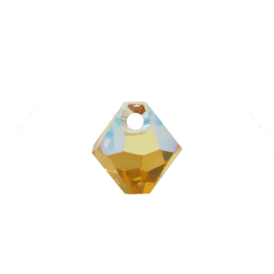 #6301 - 8mm Swarovski Top Hole Bicone Pendant- Topaz AB #6301 - 8mm Swarovski Top Hole Bicone Pendant- Topaz AB