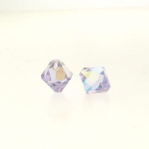 #6301 - 8mm Swarovski Top Hole Bicone Pendant- Violet AB #6301 - 8mm Swarovski Top Hole Bicone Pendant- Violet AB