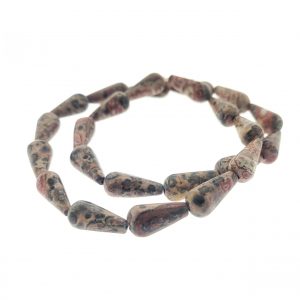 9276 - 7x15mm Leopard Skin Teardrop Bead - 16" Strand 9276 - 7x15mm Leopard Skin Teardrop Bead - 16" Strand