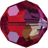 5000 - 10mm Swarovski Round Crystal - Light Siam AB 5000 - 10mm Swarovski Round Crystal - Light Siam AB