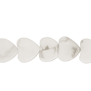 9281 -6mm Howlite Flat Heart Bead - 16" Strand 9281 -6mm Howlite Flat Heart Bead - 16" Strand