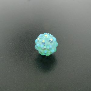 #4217 - 10mm Plastic Shamballa Round Bead - Chrysolite #4217 - 10mm Plastic Shamballa Round Bead - Chrysolite