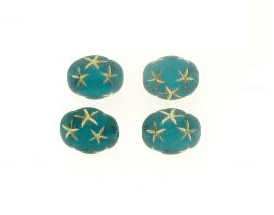 8x11mm Oval Star Beads