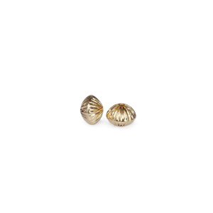 #75 - 3mm Gold Filled Straight Corrugated Round Saucer Bead (Rondelle) #75 - 3mm Gold Filled Straight Corrugated Round Saucer Bead (Rondelle)