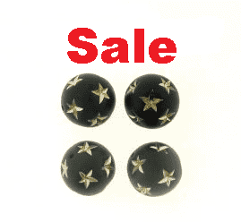 14mm Round Star Beads