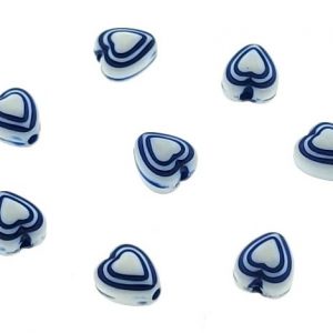 #9031 - 6mm Acrylic Heart Bead - Blue #9031 - 6mm Acrylic Heart Bead - Blue
