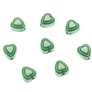 #9031 - 6mm Acrylic Heart Bead - Light Green #9031 - 6mm Acrylic Heart Bead - Light Green