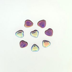 #9035 - 12mm High Quality Glass Heart Bead - Red #9035 - 12mm High Quality Glass Heart Bead - Red