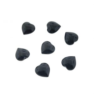#9035 - 12mm High Quality Synthetic Heart Bead - Black #9035 - 12mm High Quality Synthetic Heart Bead - Black