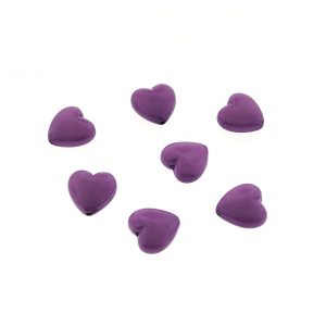 #9035 - 12mm High Quality Synthetic Heart Bead - Purple #9035 - 12mm High Quality Synthetic Heart Bead - Purple