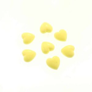 #9035 - 12mm High Quality Synthetic Heart Bead - Yellow #9035 - 12mm High Quality Synthetic Heart Bead - Yellow