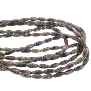 9295 - 11x4mm Leopardskin Jasper Oval Bead - 16" Strand 9295 - 11x4mm Leopardskin Jasper Oval Bead - 16" Strand