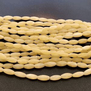 9283 - 5x12mm Mother Of Pearl (Natural) Oval Bead - 16" Strand 9283 - 5x12mm Mother Of Pearl (Natural) Oval Bead - 16" Strand