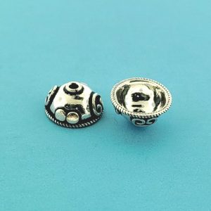 #15825 - 14mm Bali Silver Cap Bead