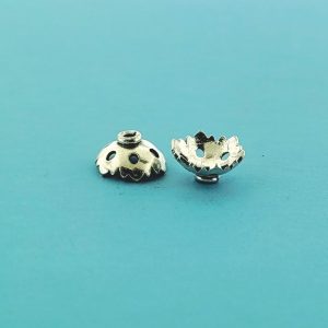 #15827 - 10mm Bali Silver Cap Bead