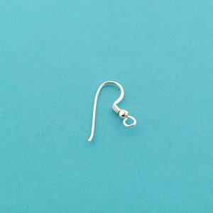 #15835 - 22mm Bali Silver Ear Wire With Bead #15835 - 22mm Bali Silver Ear Wire With Bead