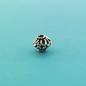 #15841 - 8x9mm Bali Silver Design Bead #15841 - 8x9mm Bali Silver Design Bead