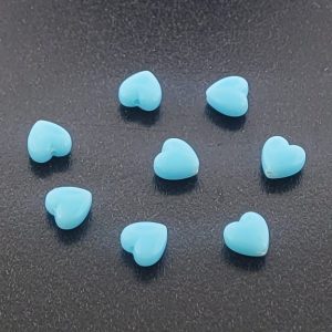 #9032 - 5mm High Quality Synthetic Heart Bead - Light Blue #9032 - 5mm High Quality Synthetic Heart Bead - Light Blue