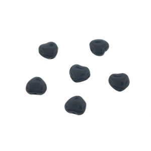 #9033 - 8mm High Quality Synthetic Heart Bead - Black #9033 - 8mm High Quality Synthetic Heart Bead - Black