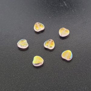 #9033 - 8mm High Quality Synthetic Heart Bead - Pink AB #9033 - 8mm High Quality Synthetic Heart Bead - Pink AB