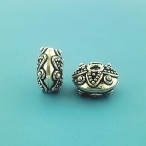 SB-15 - 15mm Bali Silver Design Bead SB-15 - 15mm Bali Silver Design Bead