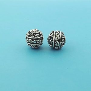 #SB24 - 14mm Bali Silver Round Design Bead #SB24 - 14mm Bali Silver Round Design Bead