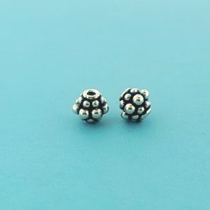 SB-54 - 7mm Bali Silver Design Bead SB-54 - 7mm Bali Silver Design Bead