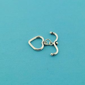 #TB20 - Bali Silver Heart Shape Toggle Clasp #TB20 - Bali Silver Heart Shape Toggle Clasp