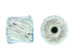 1249 - 9x9.5mm Sterling Silver Twisted Fancy Bead 1249 - 9x9.5mm Sterling Silver Twisted Fancy Bead