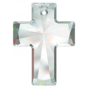 # 6864 - 30x40mm Swarovski Cross Pendant - Crystal AB