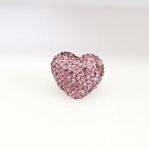 4221 - 12x14mm Shamballa Side Hole Heart - Light Amethyst 4221 - 12x14mm Shamballa Side Hole Heart - Light Amethyst